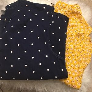 Bundle Deal- Two Button down sleeveless tops